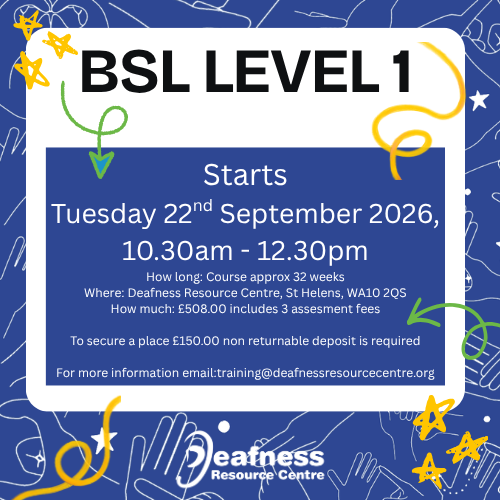 Join us BSL Level 1 course in September 2026